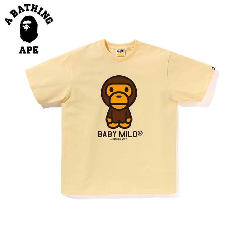 T-shirt à manches courtes pour homme avec imprimé singe de dessin animé A BATHING APE