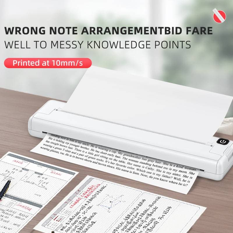 A4 Inkless Printer Portable Home Small Intelligent Inkless Mini Thermal Error Test Paper Printing