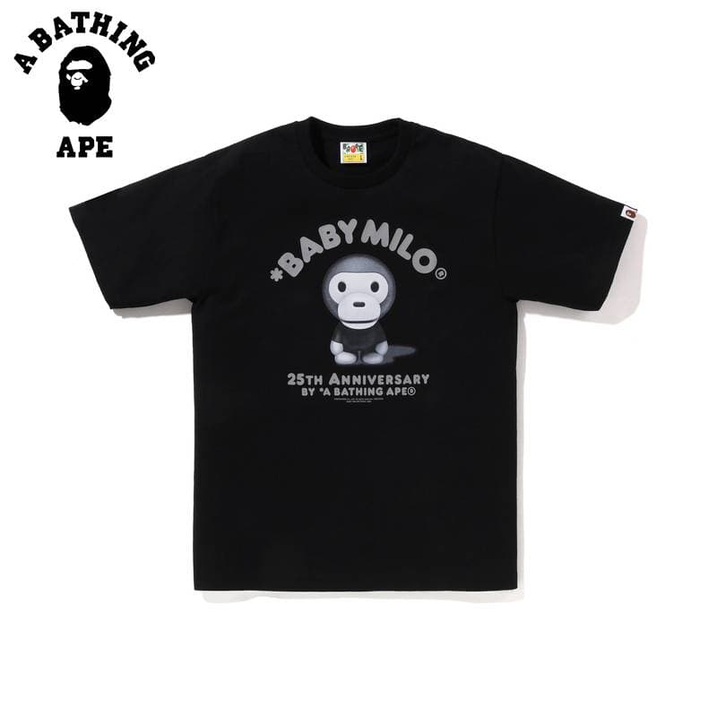 T-shirt à manches courtes pour homme avec imprimé singe de dessin animé A BATHING APE