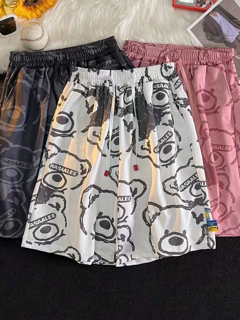 Men's Clothing 2025 Summer Youth New Waffle Suit Shorts Men's Trendy Loose Casual Short-sleeved