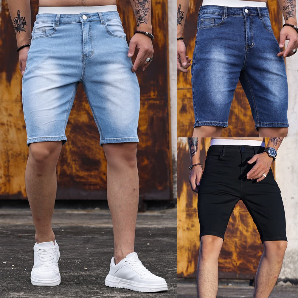 Men's Clothing Men's Stretch Denim Shorts Men's New Denim Shorts New