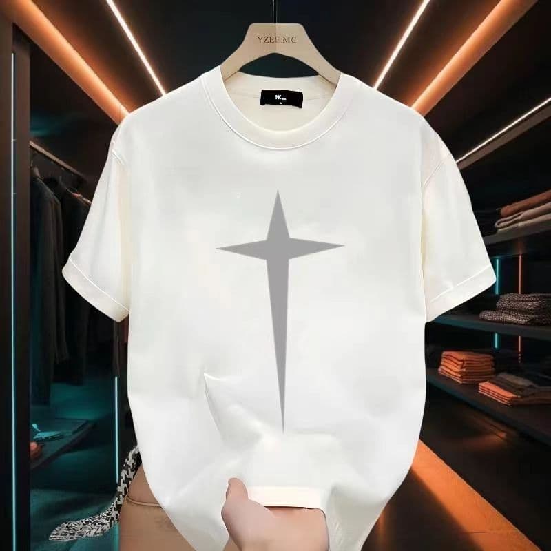 2024Men's High-quality Round-neck Pullover Short-sleeved T-shirt