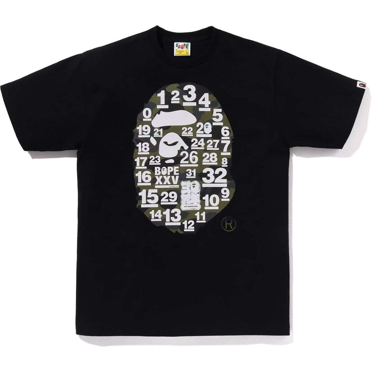 A BATHING APE 32nd Anniversary Commemorative 1ST CAMO BIG APE HEAD T-shirt
