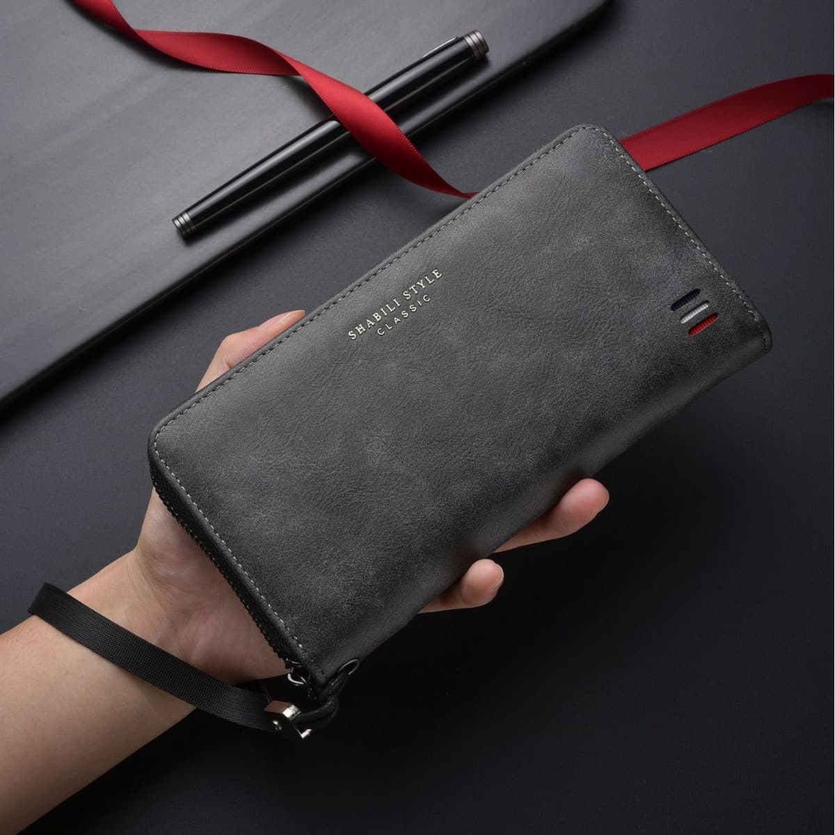 High Quality New Men's Wallet, Casual Multi Slot Long Wallet, Mobile Zero Wallet, Large Capacity Hand-held Bag