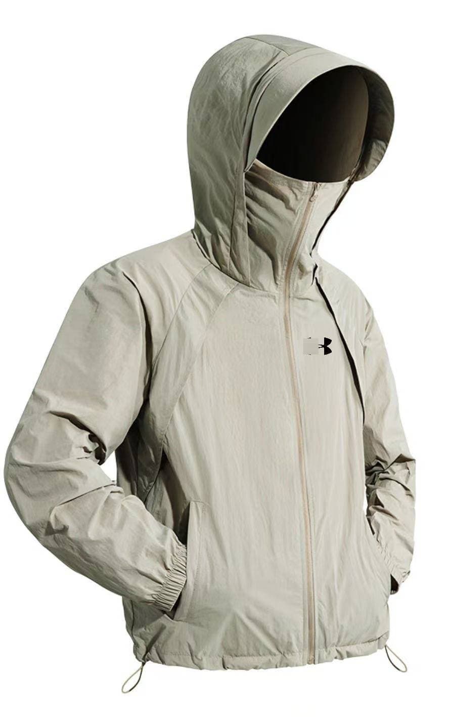 Veste Under Armour pour homme, respirante, à séchage rapide, avec capuche et protection solaire, coupe-vent, légère et ample, idéale pour les ac