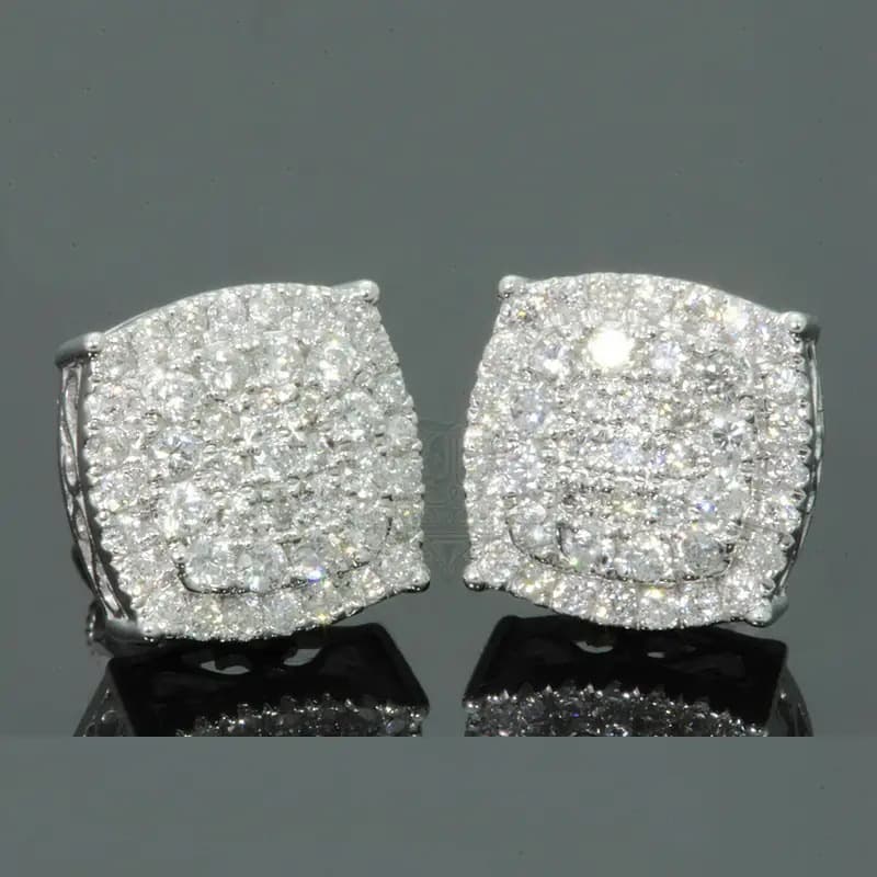 Cao Shi Bling Super Shiny Geometric For Women Men Hip-Hop Personality Earrings Exquisite Versatile Commuter Style