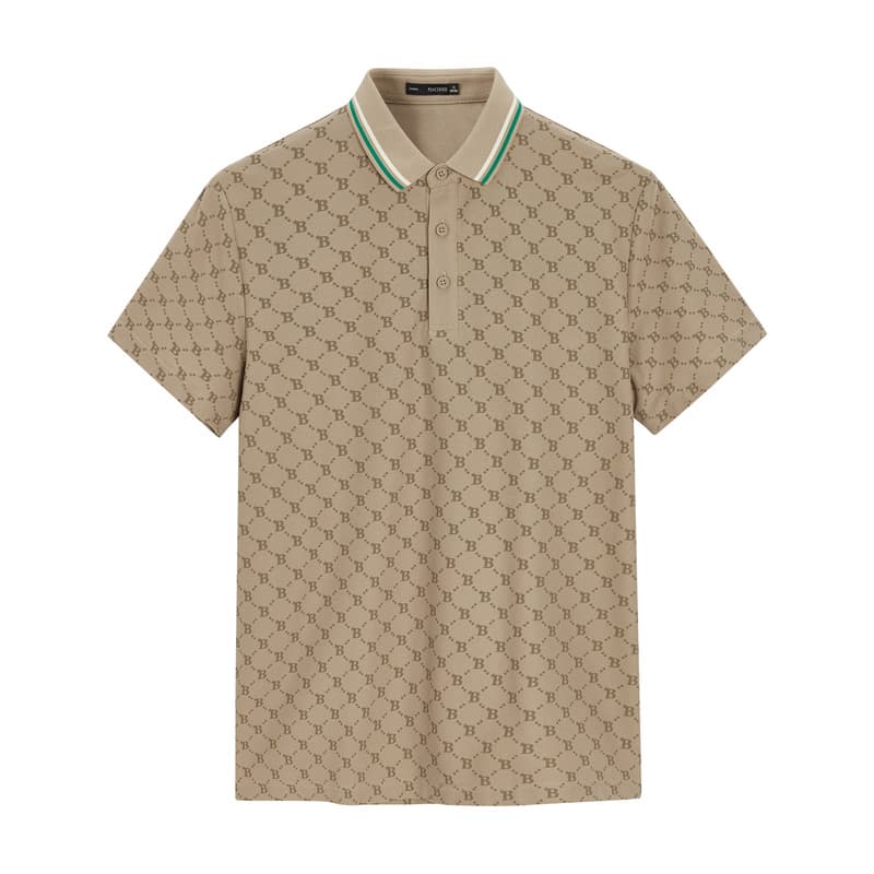Man's Clothing Fashion Trend Men's Summer Men's Polo Shirt Covered With Printed Lapel Short-sleeved T-shirt