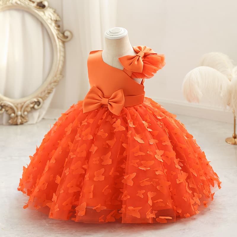 Mother&Kids Girls' off-shoulder dress small host show dress girls' dress Princess dress