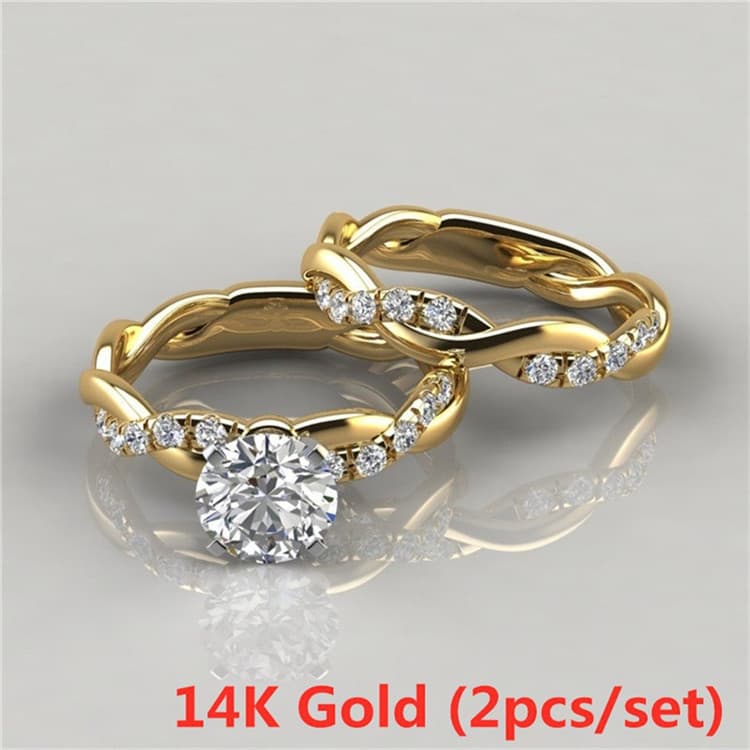 Longrui New Fried Dough Twists Fashion Twisted Diamond Engagement Wedding Ring For Women