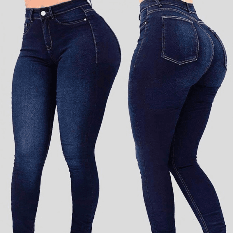 Women's Clothing Autumn And Winter New Women's Fashion Slim High Waist Elastic Skinny Jeans Women