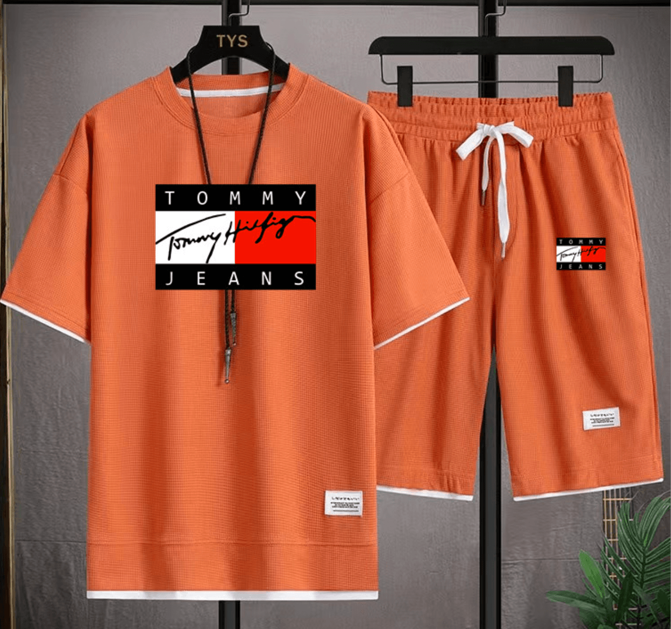 Ensemble d'été à manches courtes + short pour hommes, t-shirt imprimé, ensemble décontracté, ensemble de sport, t-shirt à manches courtes