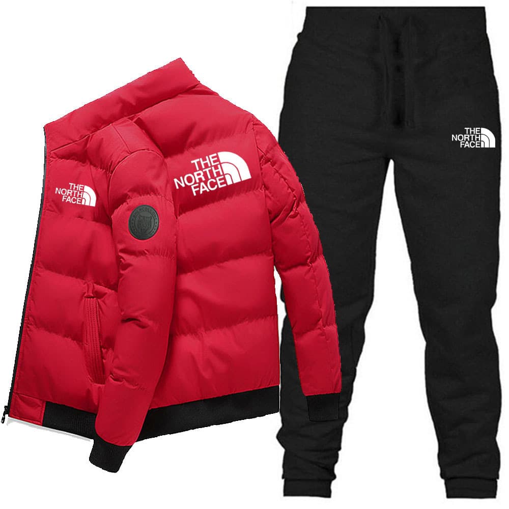 Nouveaux hommes coton veste + pantalon couleur unie imprimé ensemble de sport décontracté