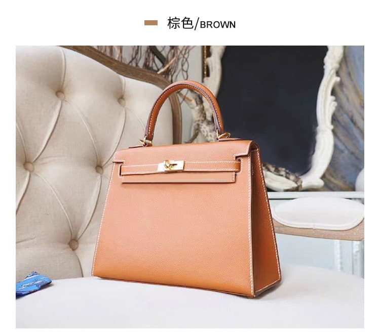 P7 Bubble Green 2023 Nouveau sac Kelly de deuxième génération Printemps et été Sac messager à bandoulière Sac à main en cuir véritable Mini