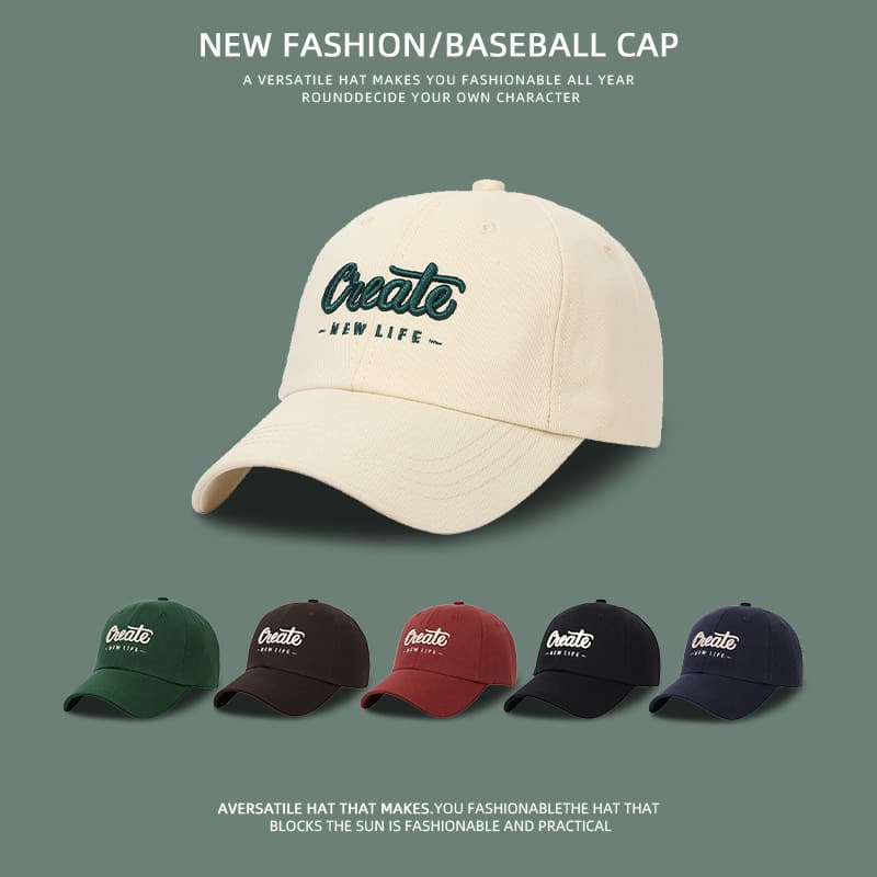 Adjustable Fashion Baseball Cap Unisex Outdoor Sun Hat With UV Protection