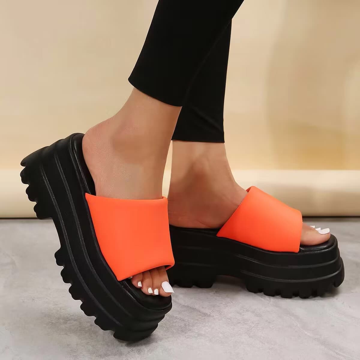 Summer Style Women's Platform Sandals Fashion Open Toe Wedge Lightweight High Heeled Shoes