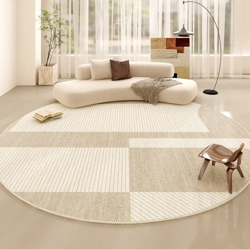 Simple Round Carpet High Grade Living Room Carpet Soft And Comfortable Cashmere Carpet Bedroom Bedside Blanket