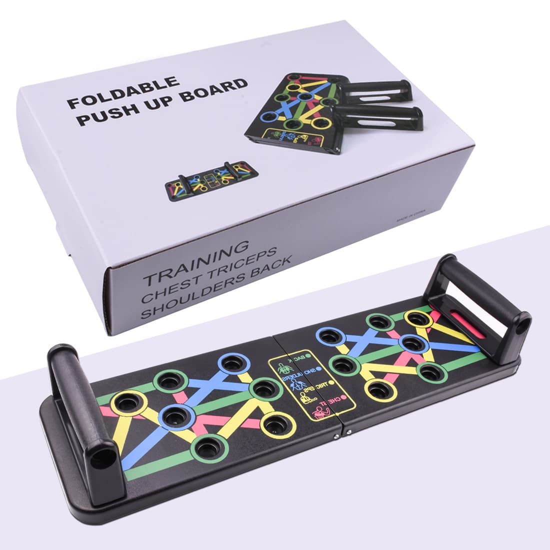 Push up board, foldable fitness board, home indoor exercise and fitness equipment, arm and chest muscle training