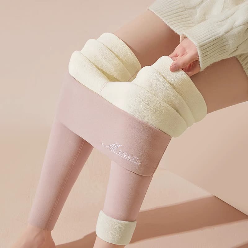 Women's Clothing plus fleece leggings outer wear thickened autumn and winter warm pants seamless line pants Northeast cotton pants