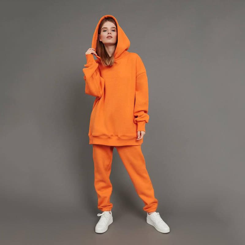 Women's Clothing New Women's Fashion Hooded Loose Casual Sports Suit Two-piece Set For Women