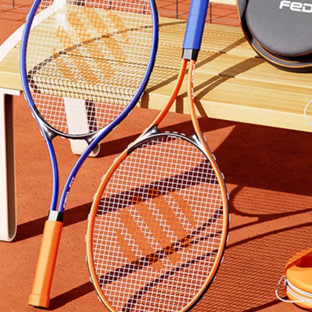 Felton Aluminum Alloy Racket For Beginners, Women And Men, Single Player Casual Stringed Tennis Rebound Training Set