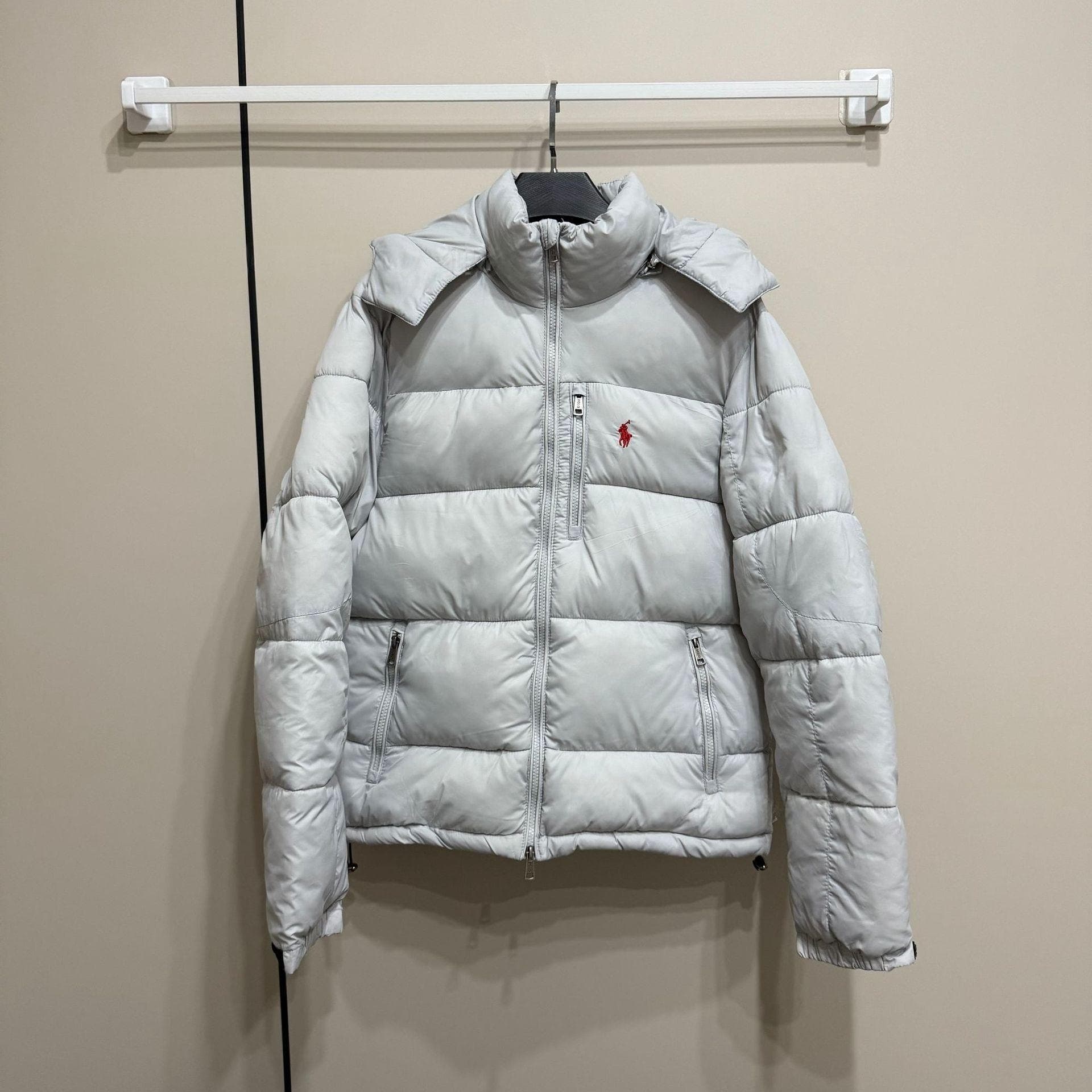 Veste à capuche épaisse et chaude unisexe avec logo Polo en coton pour l'hiver