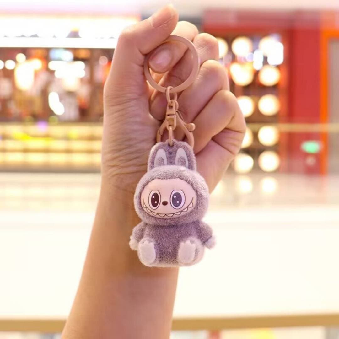 Porte-clés pendentif en peluche dégradé de couleurs, tendance, exquis, mignon, de haute qualité, compact, polyvalent