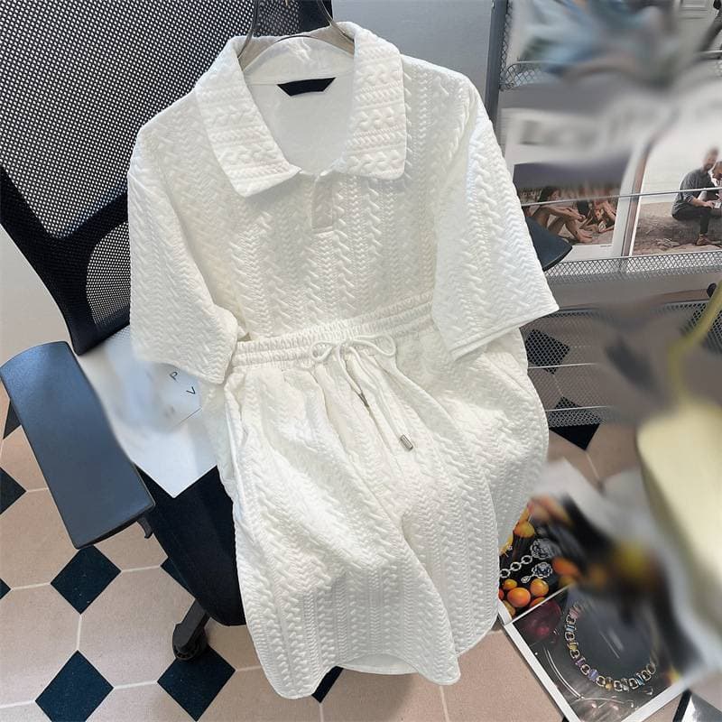 Women's fashion summer loose two-piece short-sleeved T-shirt top