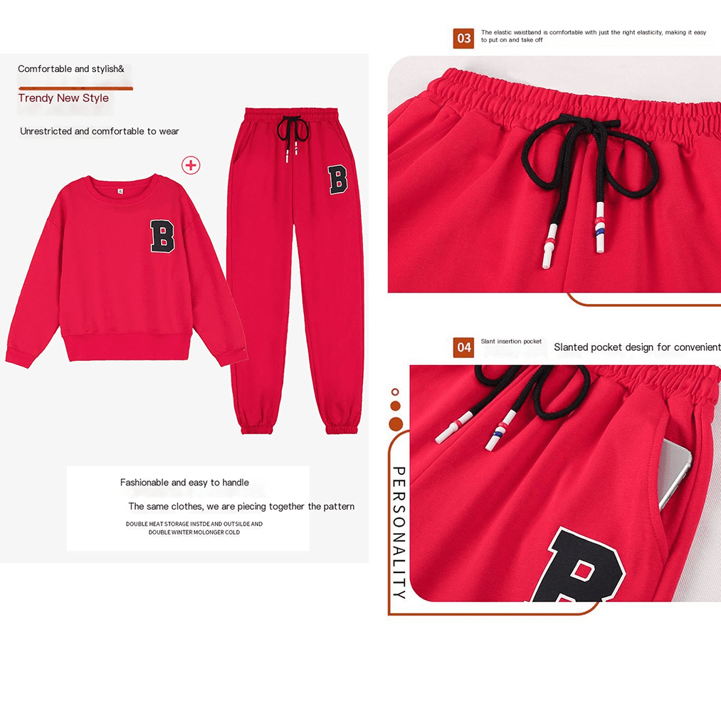 Women's Clothing Casual Sports Suit For Women Spring And Autumn Spring New Square Dance Fashion Sweater Two Piece Suit Manufacturer