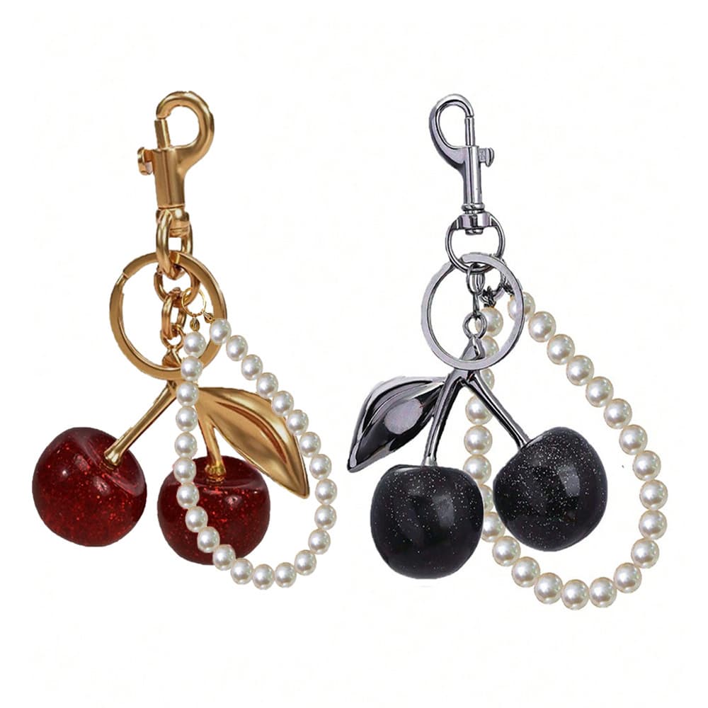 Jewelry & Accessories Leather Bag Retro Fashion Bag Pendant Keychain Cherry Pendant Simple Sweet Fruit Decoration Accessories