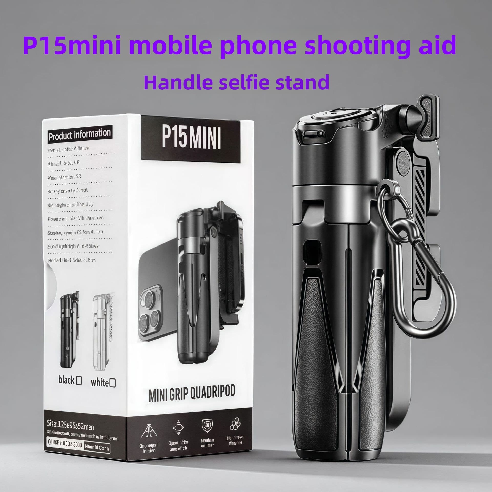 P15 Mini Selfie Stick Holder Desktop Tripod Handheld Stabilizer Bluetooth Remote Control Phone Shooting Assistant