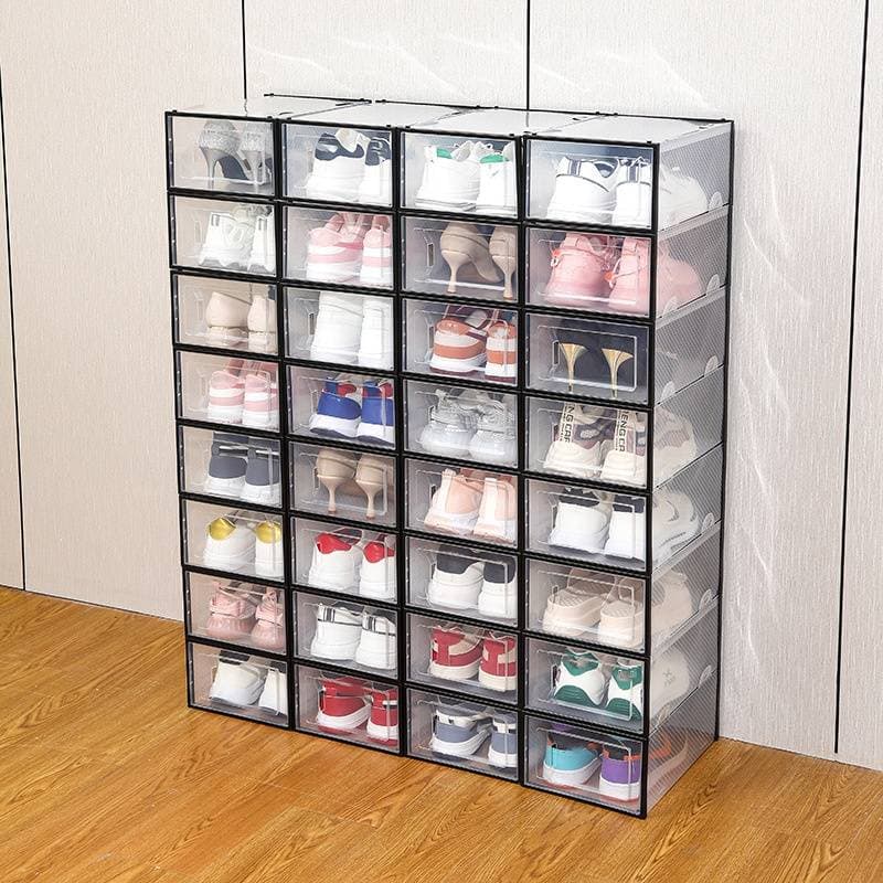 Plastic Storage Box Dustproof And Moisture Proof Shoe Rack Shoe Storage Artifact Shoe Cabinet Net Celebrity Home Simple Shoe Cabinet Transparent Shoe