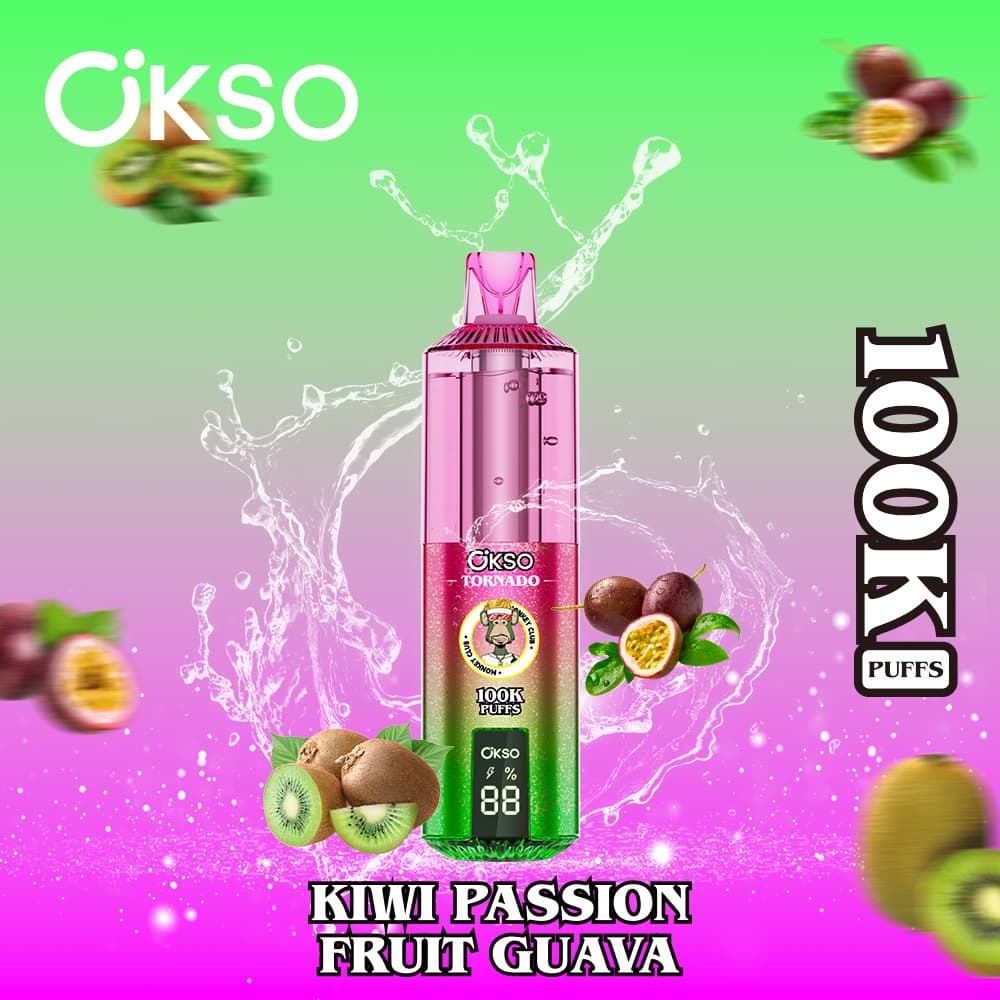 Cigarette électronique jetable OKSO Tornado Monkey Edition : excellent rapport qualité-prix, 100 000 bouffées, batterie 800 mAh, 12 saveurs fru