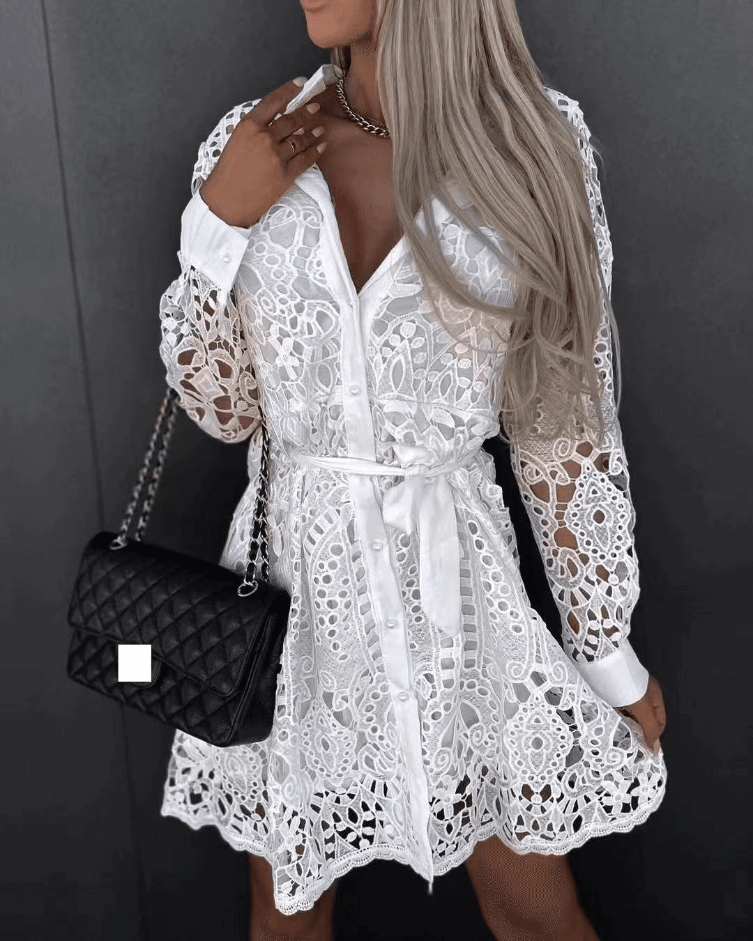 Women's New Products Fashionable Lace Mini Strappy Dress
