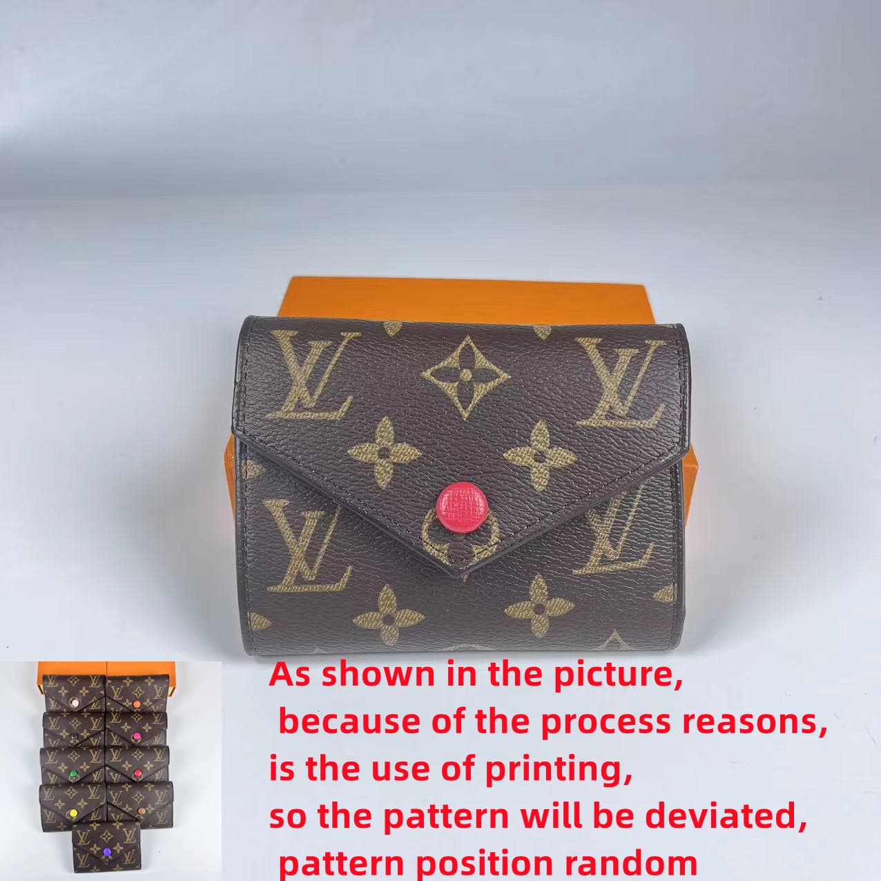 Portefeuille pliable portable pour pièces d'identité et pièces de monnaie avec imprimé rétro neutre sélectionné