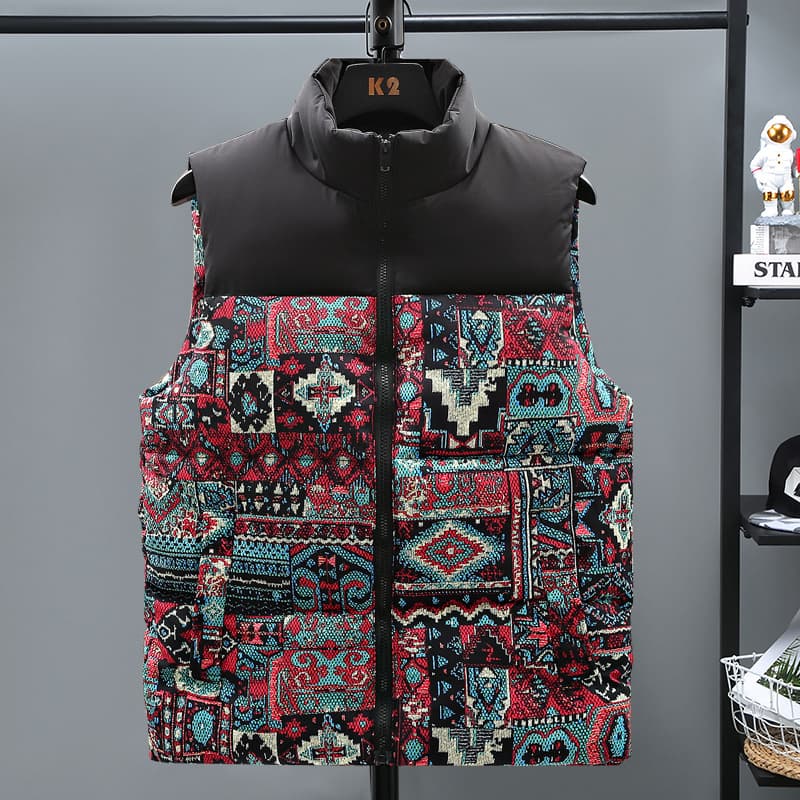 Men's Clothing cotton vest for teenagers trendy casual sleeveless warm thick outer wear men's vest jacket