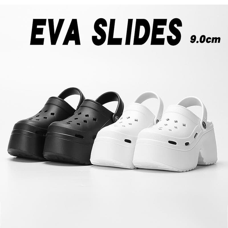 Women's 9CM Platform Hole Shoes - Ultra Soft & Non-Slip (Beach & Casual Wear Closed-Toe Sandals Summer Must-Have)
