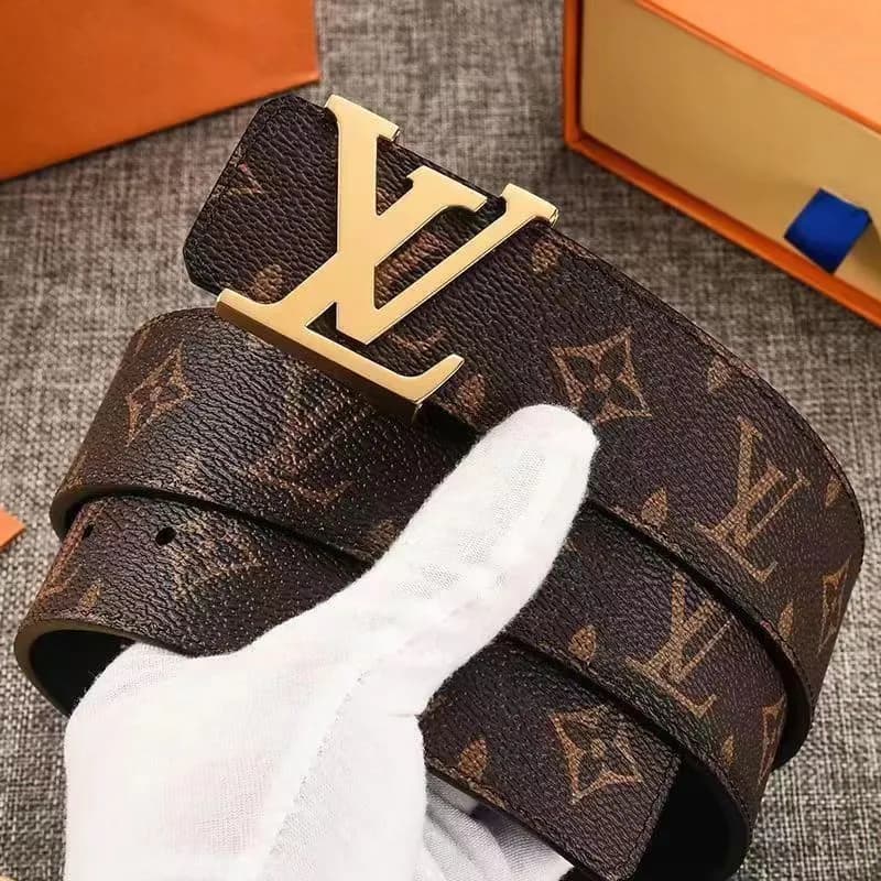 Ceinture LV® en cuir de luxe, de haute qualité, pour hommes et femmes, élégante, professionnelle, polyvalente et durable.
