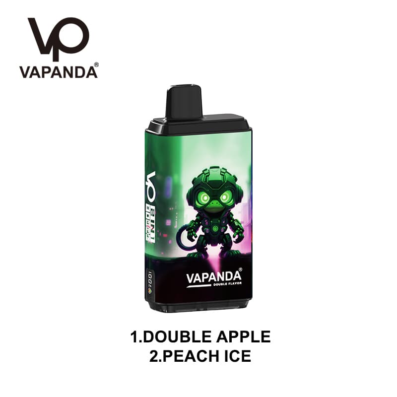 Vapanda 2 en 1 80K Vape jetable - 80 000 bouffées, double saveur interchangeable