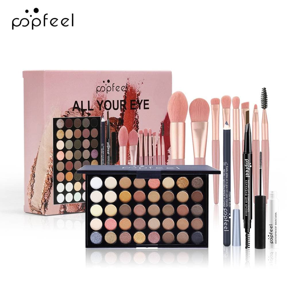 Makeup set Eyeshadow Brow pencil Mascara Eyeliner Eye face set combination