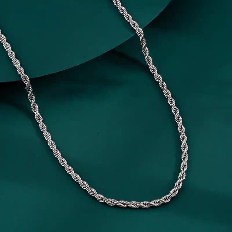 Collier hip-hop en acier inoxydable, style tendance et original, inspiré de la mode.
