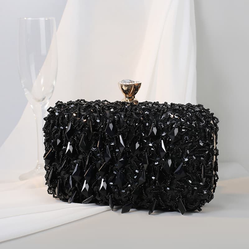 Women's Evening Bags Handmade Beaded Evening Bag For Women - Elegant Dinner & Banquet Clutch (Socialite Dress Accessory)