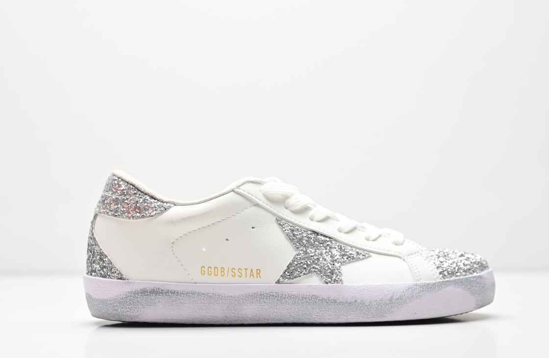 Baskets Goldengoose Vintage Distressed Star pour femmes, chaussures de skate rétro décontractées à talon compensé intégré, baskets blanches po