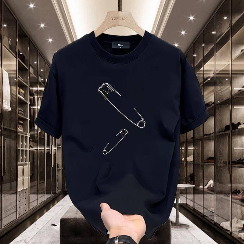 2024Men's high-quality round-neck pullover short-sleeved t-shirt