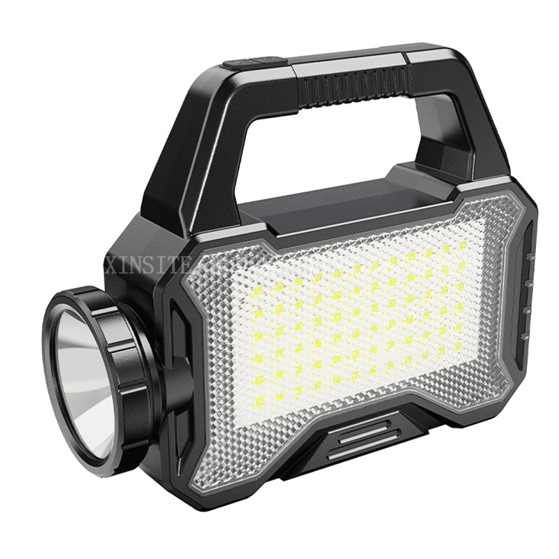 multi-functional solar portable light strong light long-range outdoor camping light work light emergency Searchlight