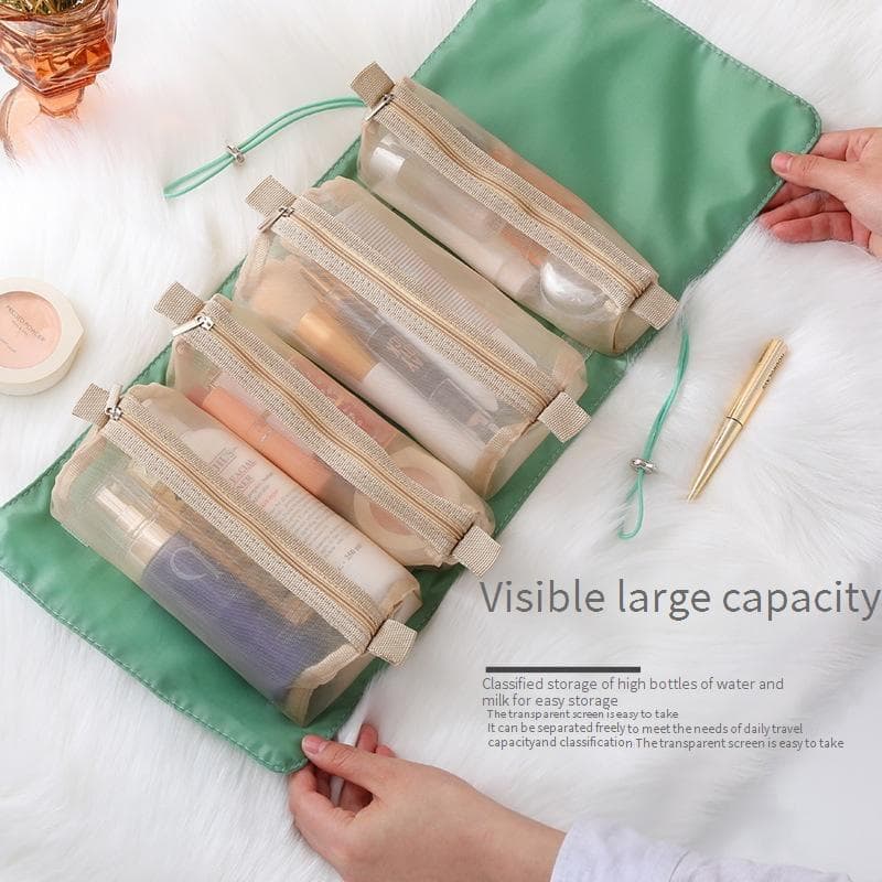 Home & Garden Large Capacity Portable Four In One Cosmetic Bag Detachable Foldable Travel Storage Bag Toiletry Bag Cosmetic Storage Bag
