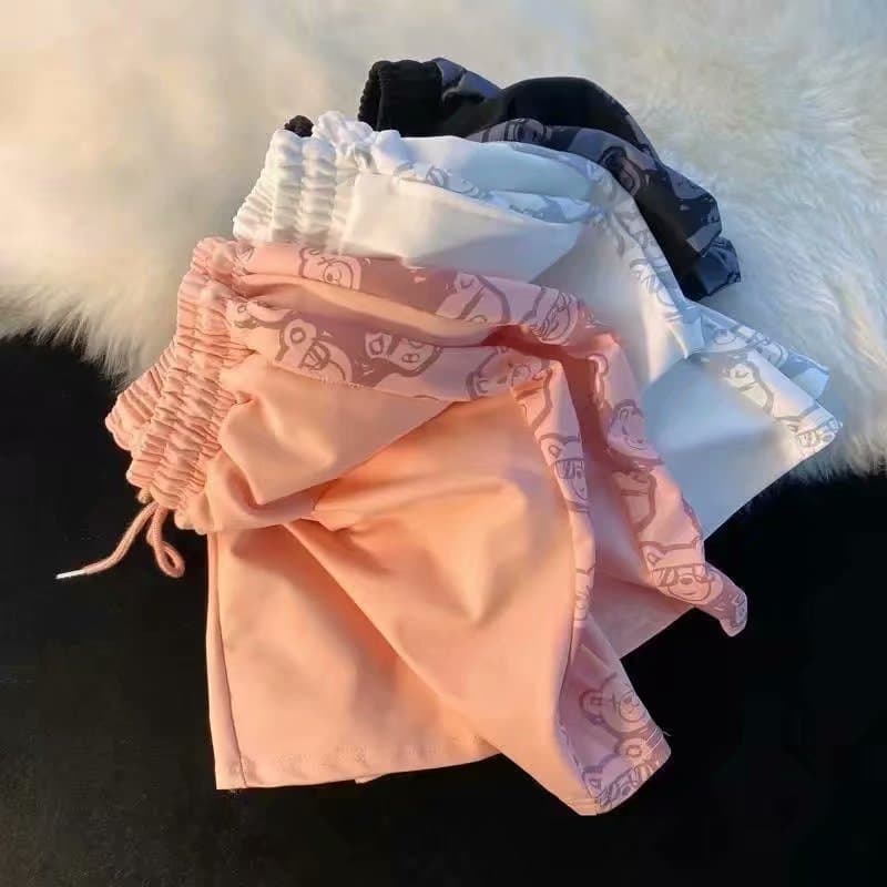 Men's Clothing Bear Side Shorts Men's Summer Thin Loose Ins Trendy Casual Beach Sports Pants Shorts Mid Length Pants Trend