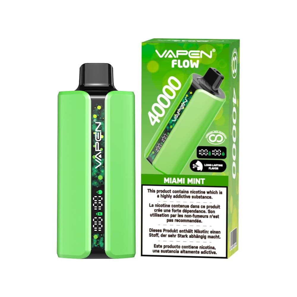 1 stylo vape jetable Vapen Flow 40 000 bouffées | Cigarette électronique fruitée 40 000 bouffées avec affichage numérique, vape longue durée