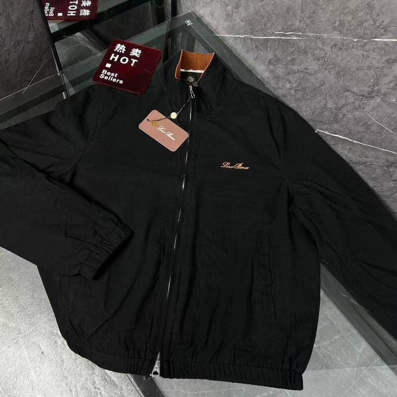 Blouson bomber zippé à col montant uni, logo brodé et poignets élastiques, vêtements d'extérieur pour homme