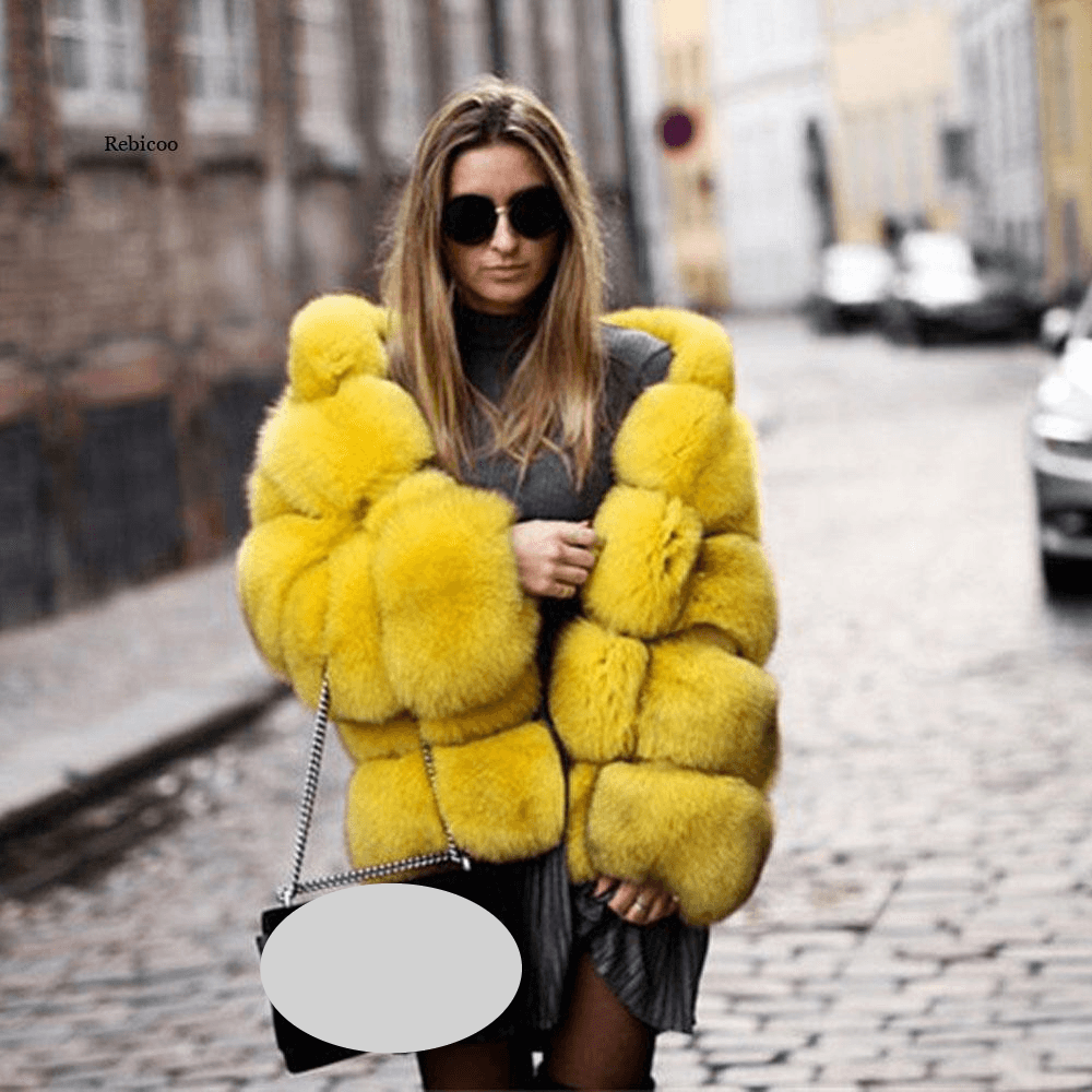 Women's Clothing Fur Jackets With Hoods And Spliced Jackets Artificial Fur
