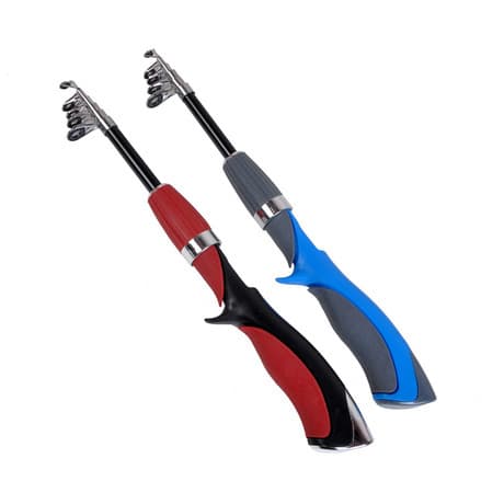 Red And Blue Small Super Short Sea Rod Vertical Style Gear Fishing Tool